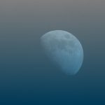 A photograph of the moon.