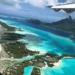 An aerial photograph of a tropical landscape.